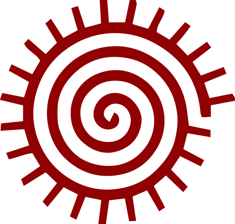 spiked red spiral