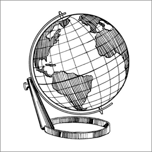 Journal logo: a grey sketched globe on a white background.